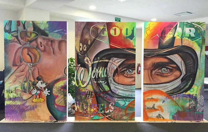 Live mural at Le Mans México